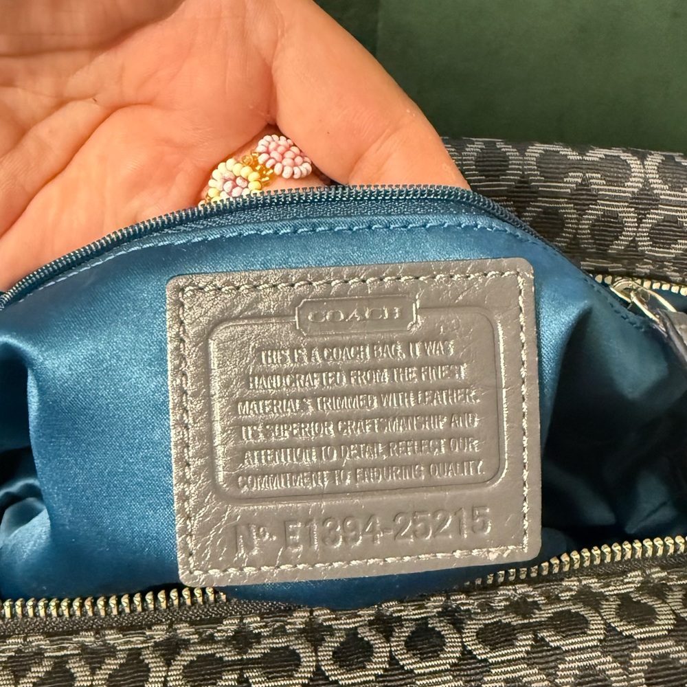 Coach Black and Gray Patterned Shoulder Bag - Picture 11 of 12